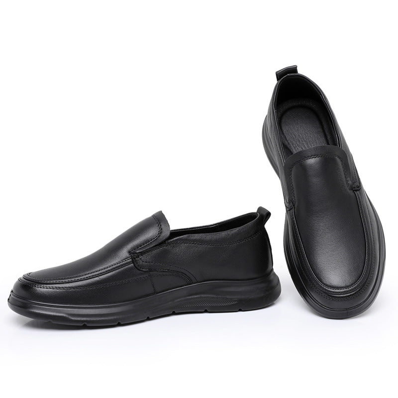 Men's Sheepskin Fashion Slip-on Lazy Dad Leather Shoes