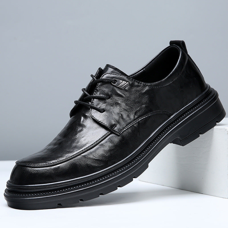 Men's Bottom Formal Wear Authentic Hollow Out Breathable Groom Leather Shoes