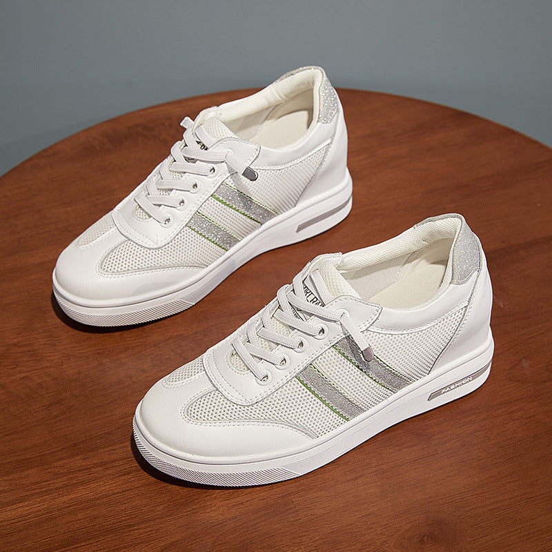 Women's Platform White Autumn Inner Elevator Tide Sneakers