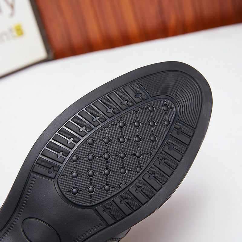 Men's Autumn Genuine Slip On Business Low Leather Shoes