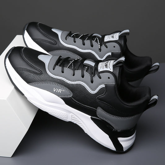 Men's Autumn Trend Thick Sole Lightweight Green Sneakers