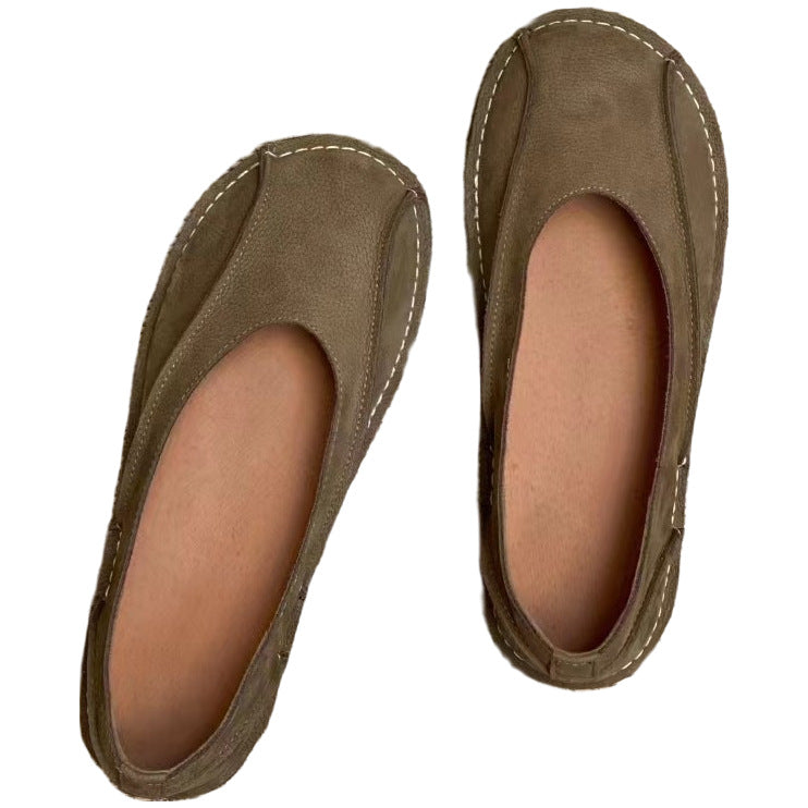 Women's & Men's Travel Genuine Retro Pumps Slip-on Flat Casual Shoes