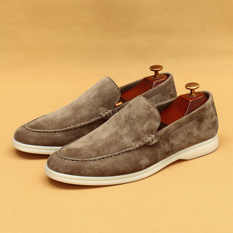 Men's Soft Genuine Surface Bottom Wear Resistance Leather Shoes