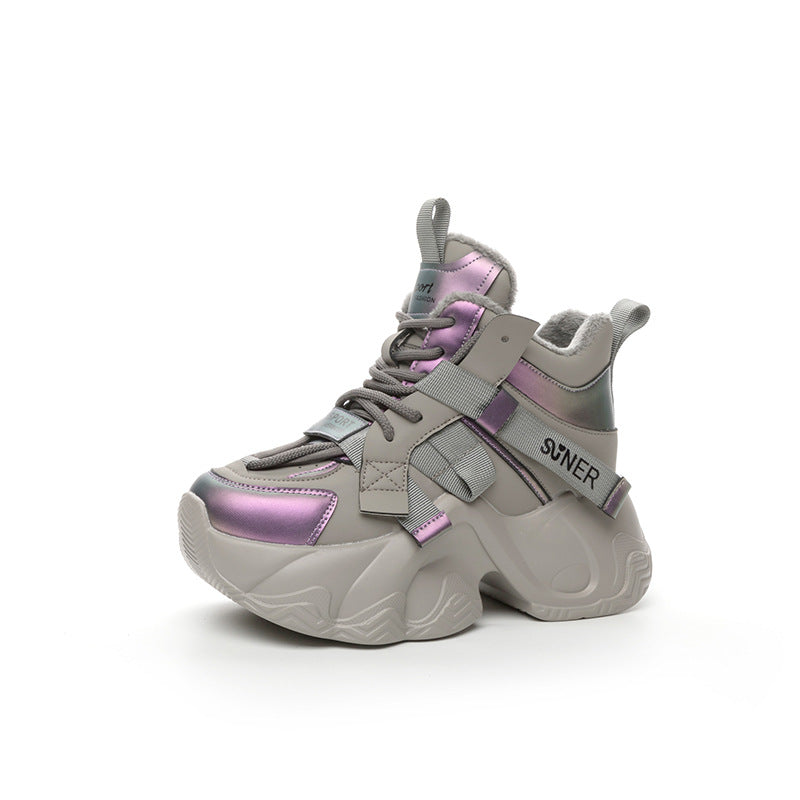 Women's Autumn Dad Platform Fashion Style Height Increasing Women's Casual Shoes