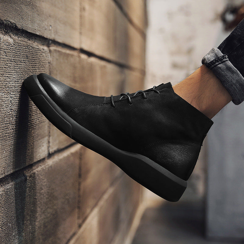 Men's British Style Martin Genuine Korean Ankle Casual Shoes