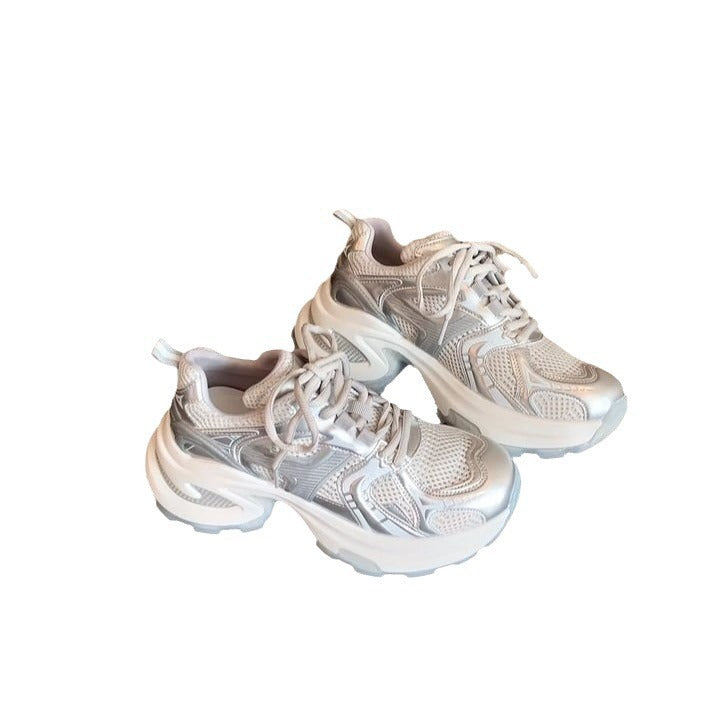 Women's Thick Bottom Sier Dad Breathable Increased Sneakers