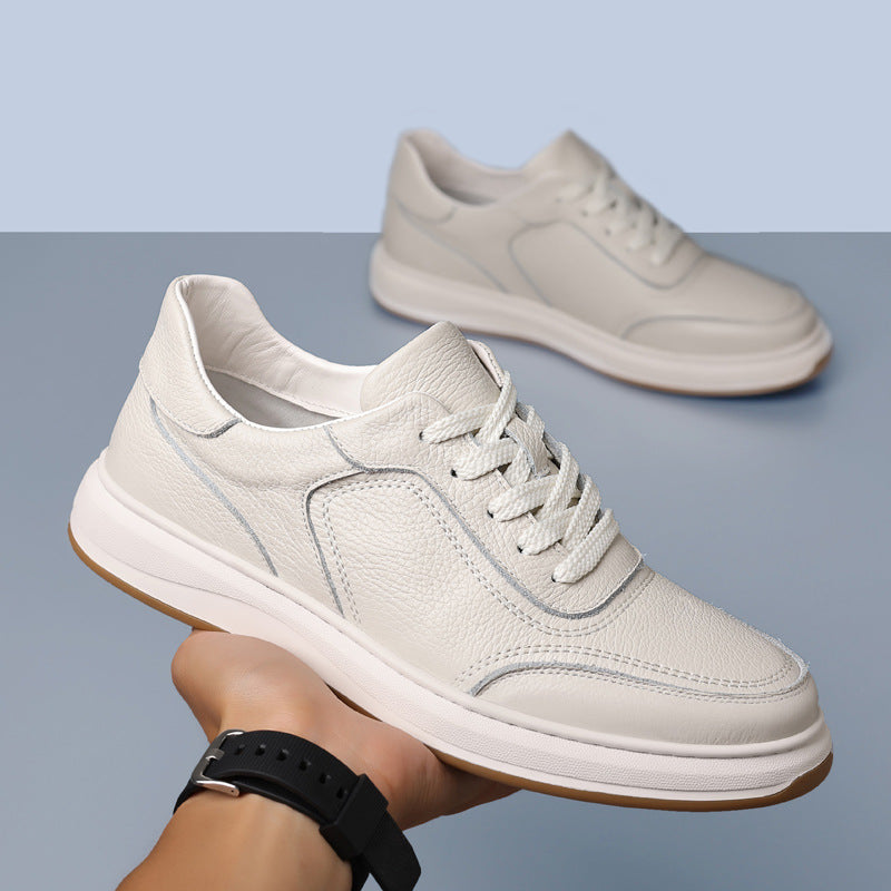 Men's First Layer Cowhide Genuine Breathable Section Casual Shoes