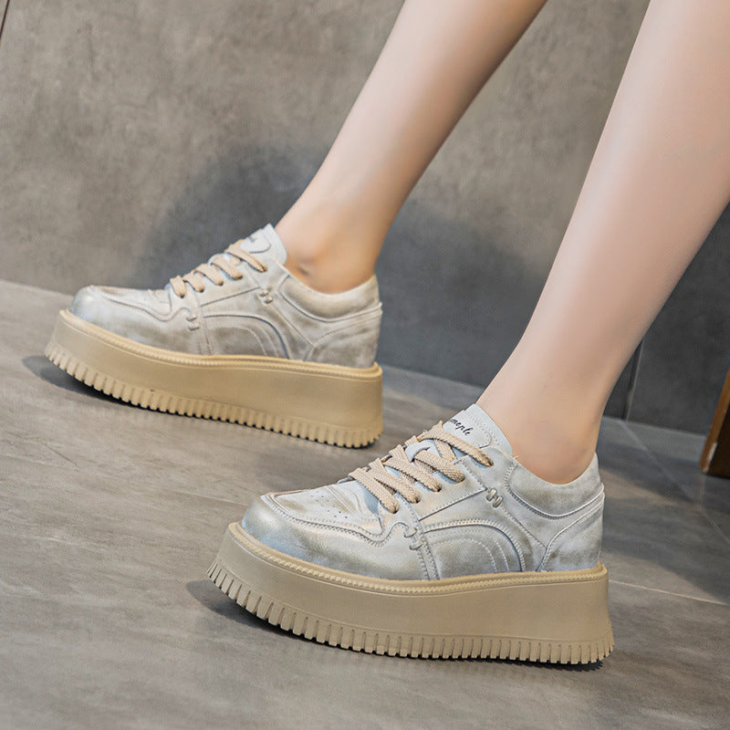 Women's Thick-soled Small Heightened Easy Wear Autumn Casual Shoes