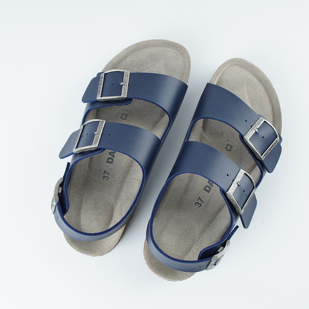 Women's & Men's Cork Double Buckle Series Sandals