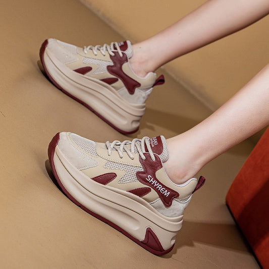 Women's & Men's Spring Thick-soled Mesh Surface Fashion Dad Men's Shoes