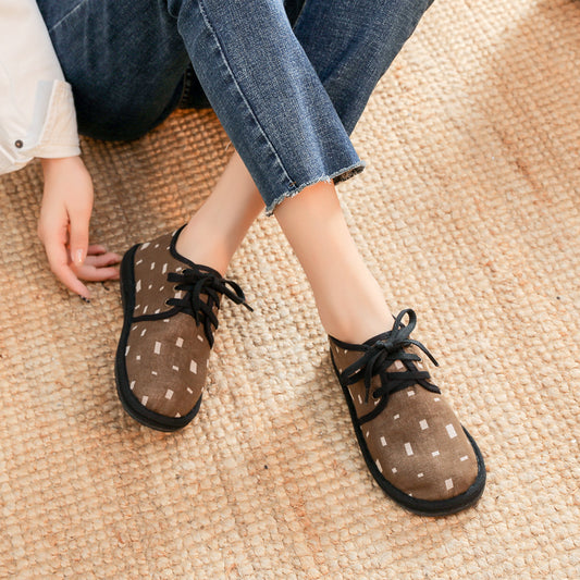Women's Cloth Breathable Wide Toe Lightweight Cotton Canvas Shoes