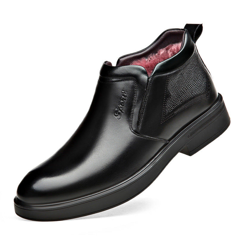 Men's Fur Genuine Cotton Fleece Lined Padded Men's Shoes