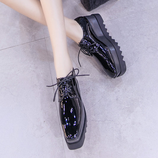 Women's Muffin Thick Bottom Autumn Korean Style Square Casual Shoes