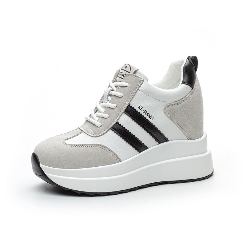 Women's Wedge Platform Slimming Height Increasing Insole Women's Casual Shoes