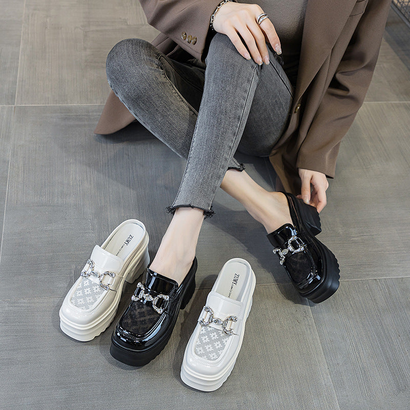 Women's The Bottom Closed Toe Half Small Heels