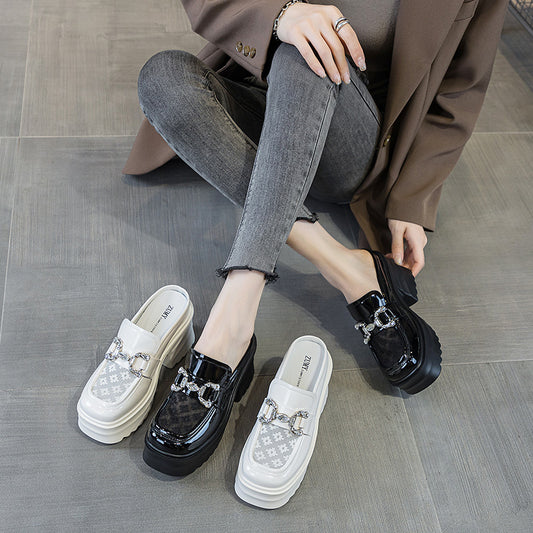 Women's The Bottom Closed Toe Half Small Heels