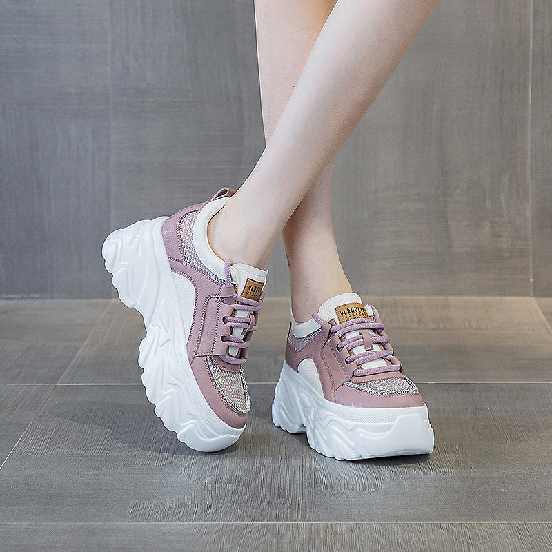 Women's Summer Mesh Breathable Height Increasing Insole Platform Casual Shoes