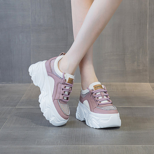 Women's Summer Mesh Breathable Height Increasing Insole Platform Casual Shoes