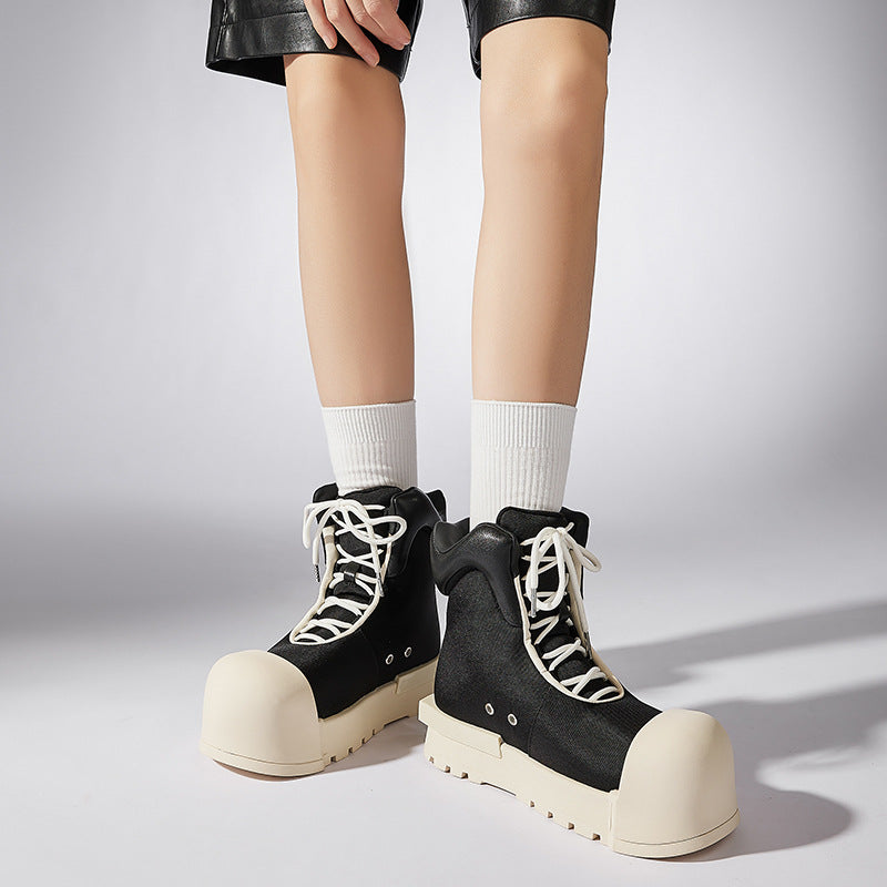 Women's Niche Platform Super Popular Round Toe Sneakers