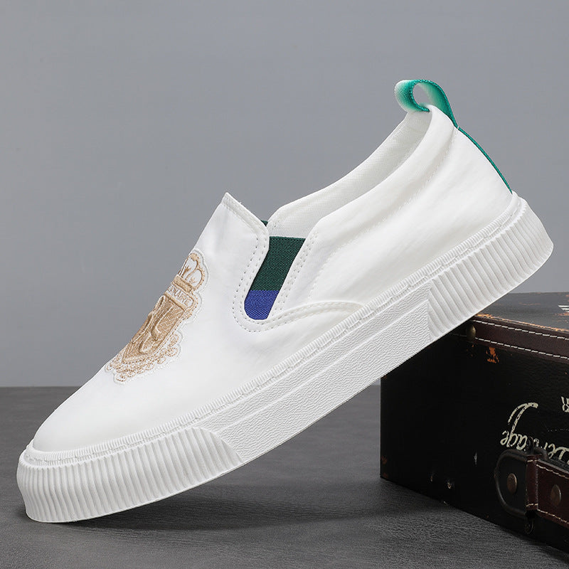 Men's British Style Breathable Cloth One Pedal Men's Shoes