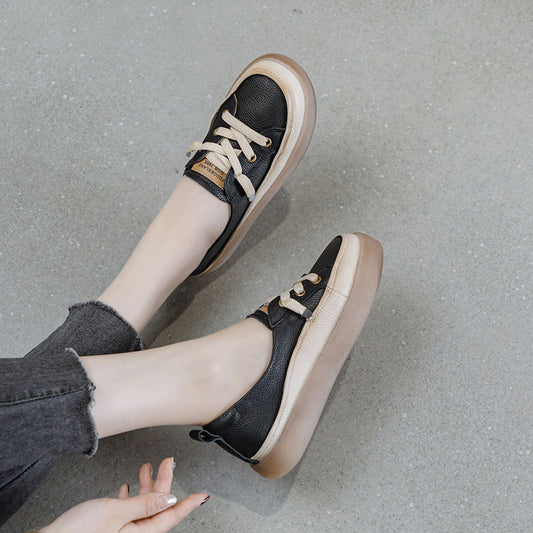 Women's & Men's Spring Plus Size Summer Breathable Cowhide Casual Shoes