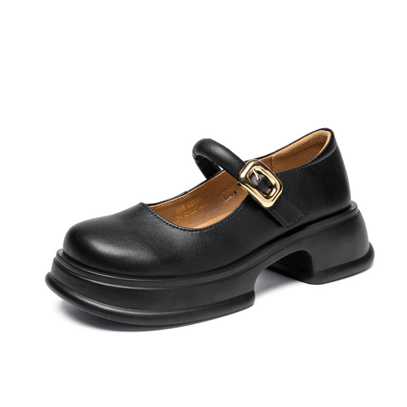 Women's Versatile Platform Fashion Velcro Chunky Low-cut Loafers
