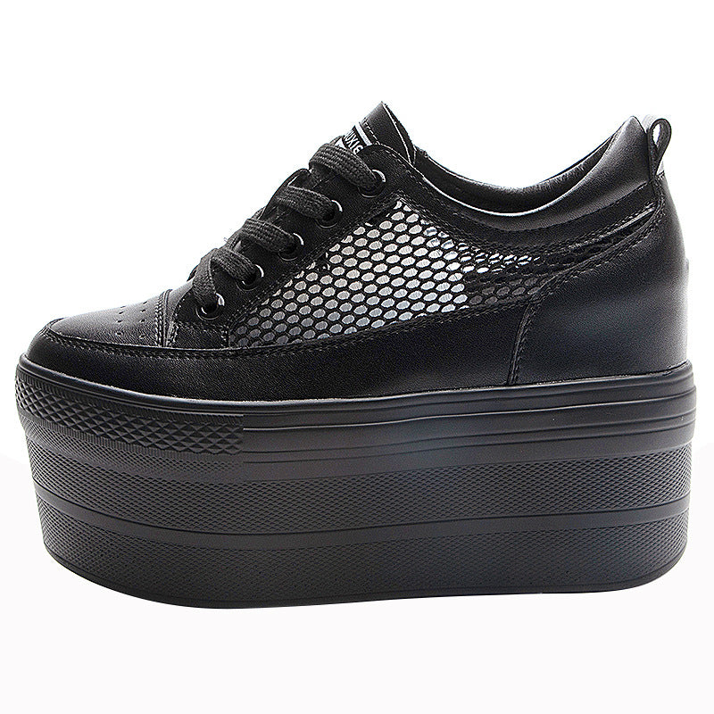 Women's Platform Summer Versatile Solid Color Round Casual Shoes