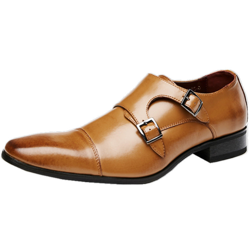 Men's Business Formal Wear Three Joint Pumps Leather Shoes