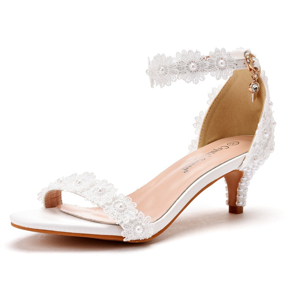 Shallow Mouth Strap Stiletto Large Small Heels