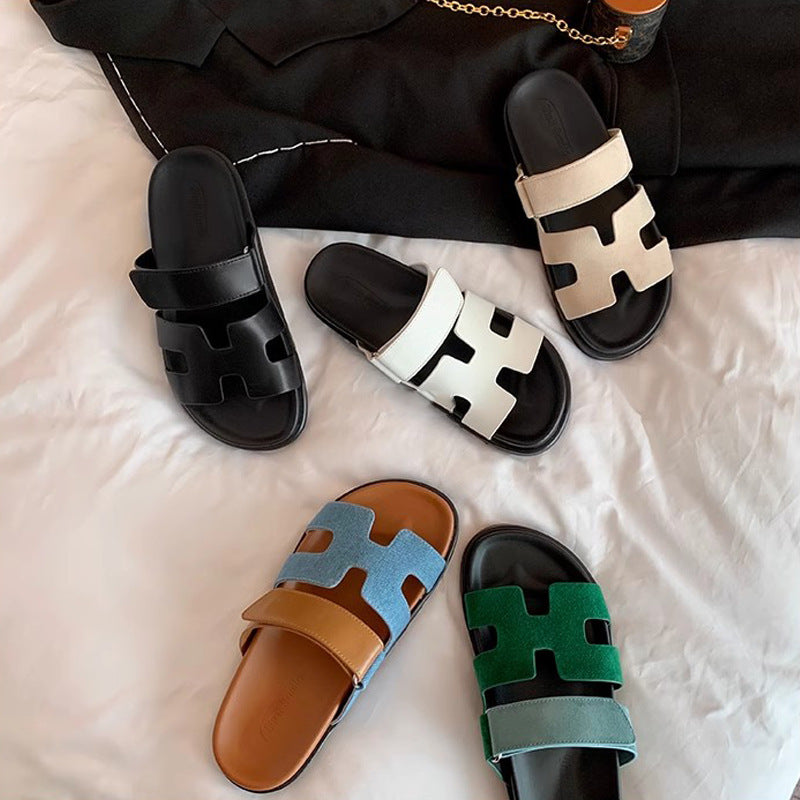 Women's Second Uncle Summer Velcro Platform For Slippers