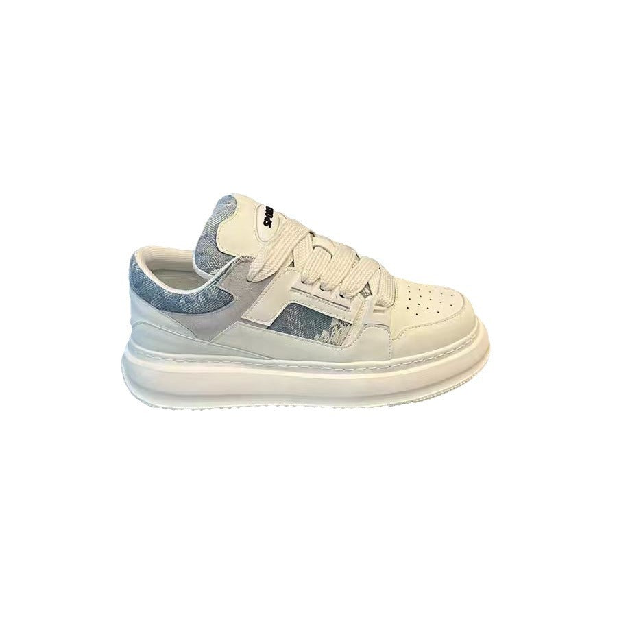 Men's Printed Mesh Bread Platform Trendy Wild Dad Casual Shoes