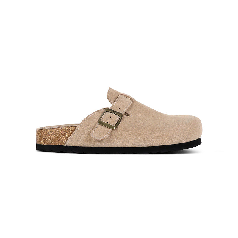 Women's Waterproof Cowhide Version Spring Toe Cap Sandals