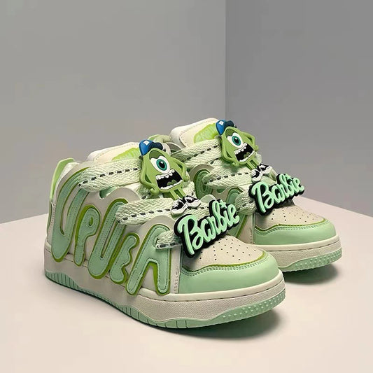 Women's & Men's Fashion Mike Big Eye Monster Bread Thick Bottom Versatile Sneakers