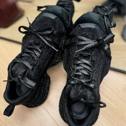 Women's Swan Rhinestone Thick Bottom Fried Street Casual Shoes