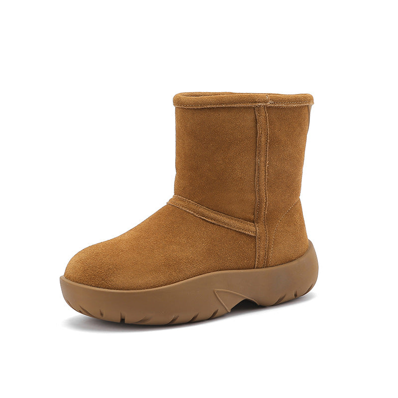Women's Increasing Insole Genuine Bread Winter Lightweight Short Snow Boots