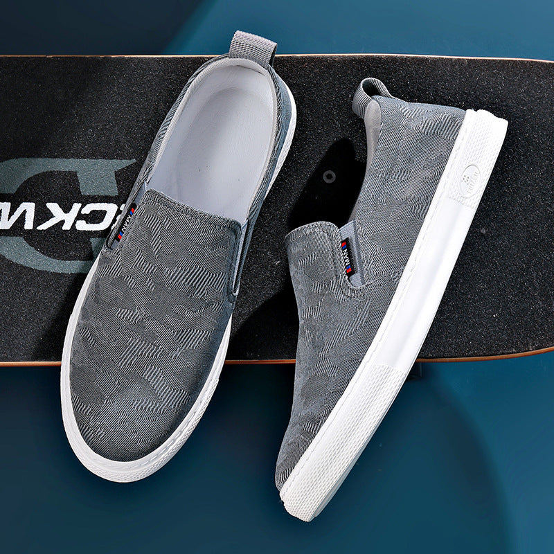 Men's Spring Korean Versatile Breathable Cloth Slip-on Canvas Shoes