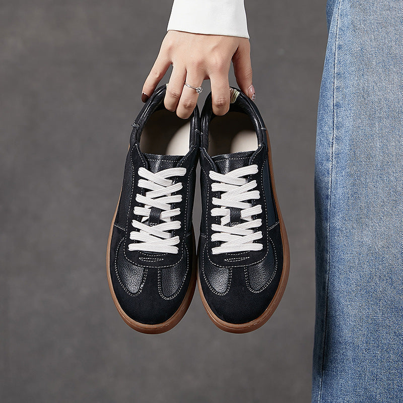Women's Platinum German Training First Layer Cowhide Sneakers