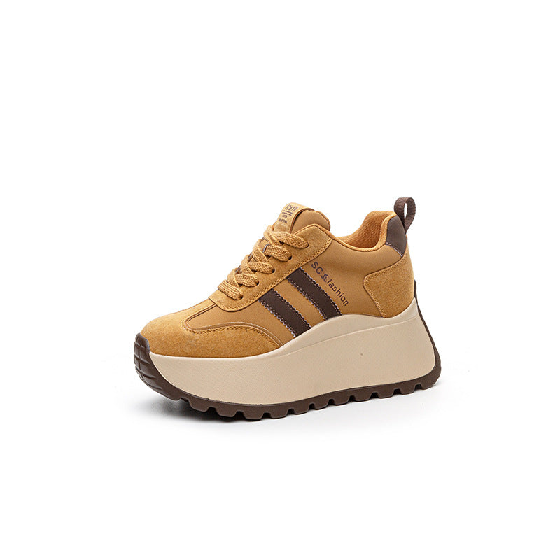Women's Thick-soled Argan Dad Trendy Height Increasing Insole Women's Shoes