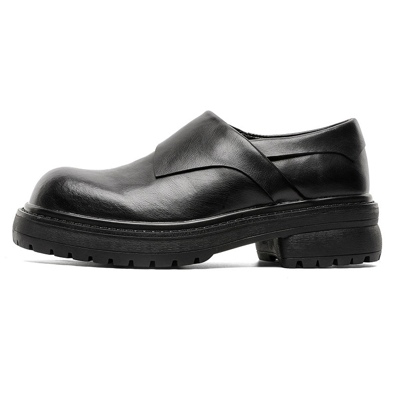 Thick Bottom Increased Big Head Male Leather Shoes