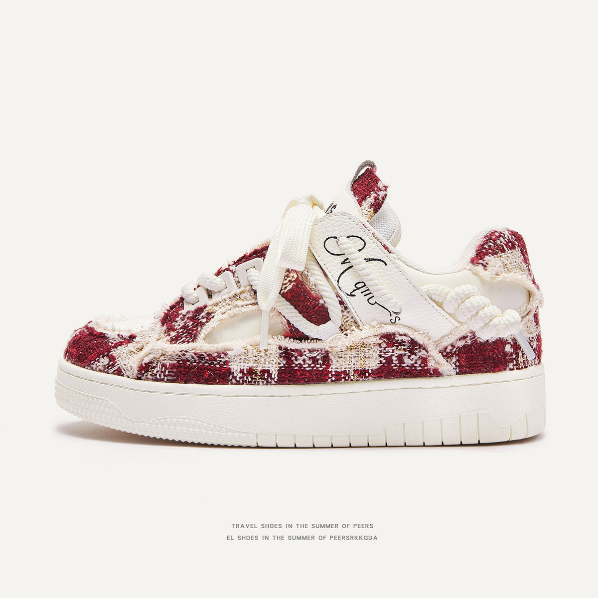 Women's & Men's Destruction Aesthetics Bread Red Original Life Classic Style Men's Shoes