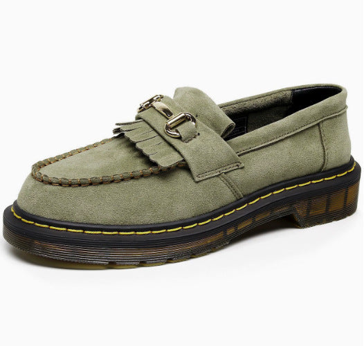 Women's British Style Fashion Round Toe Break Loafers