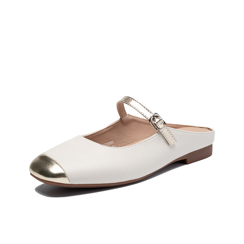 Women's Outer Wear Flat Toe Box Half Sandals