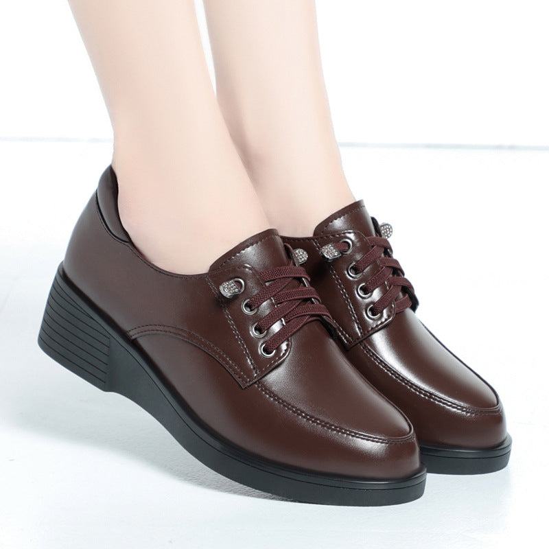 Women's Single Low Wedge Short Mother Plus Women's Shoes