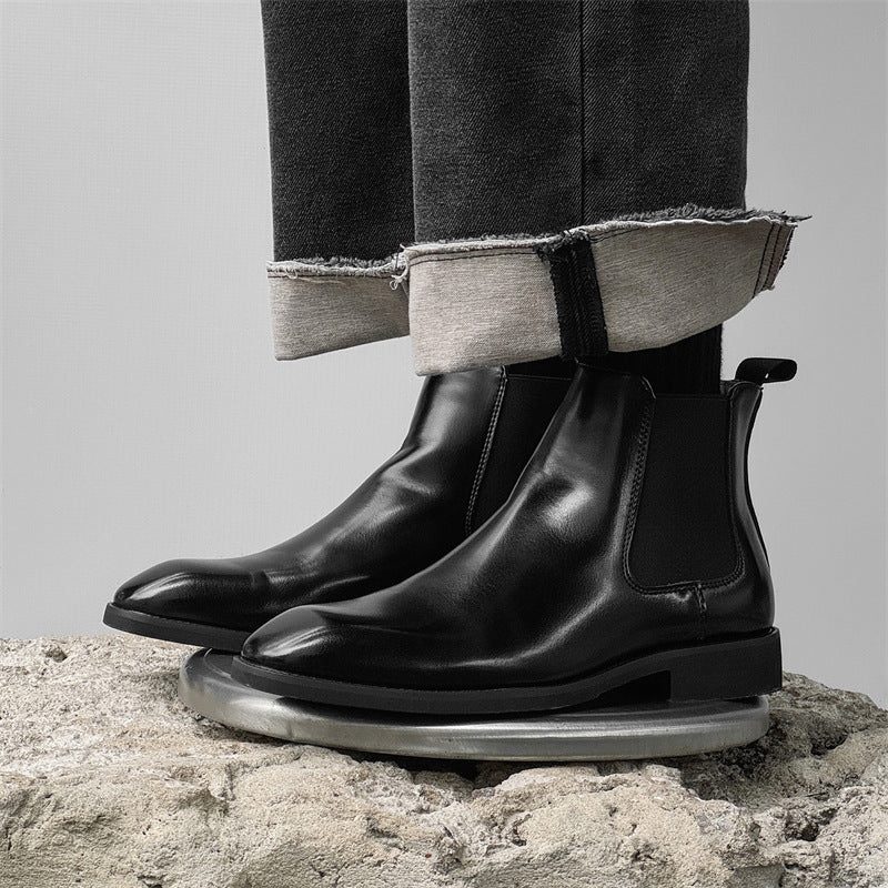 Men's Autumn British Style Retro Handmade Pointed Boots