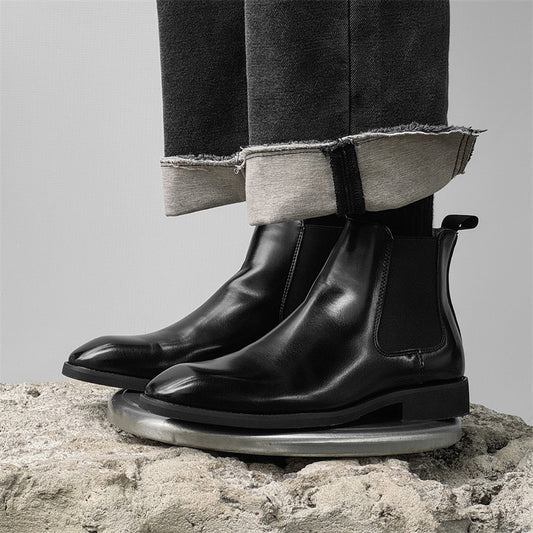 Men's Autumn British Style Retro Handmade Pointed Boots