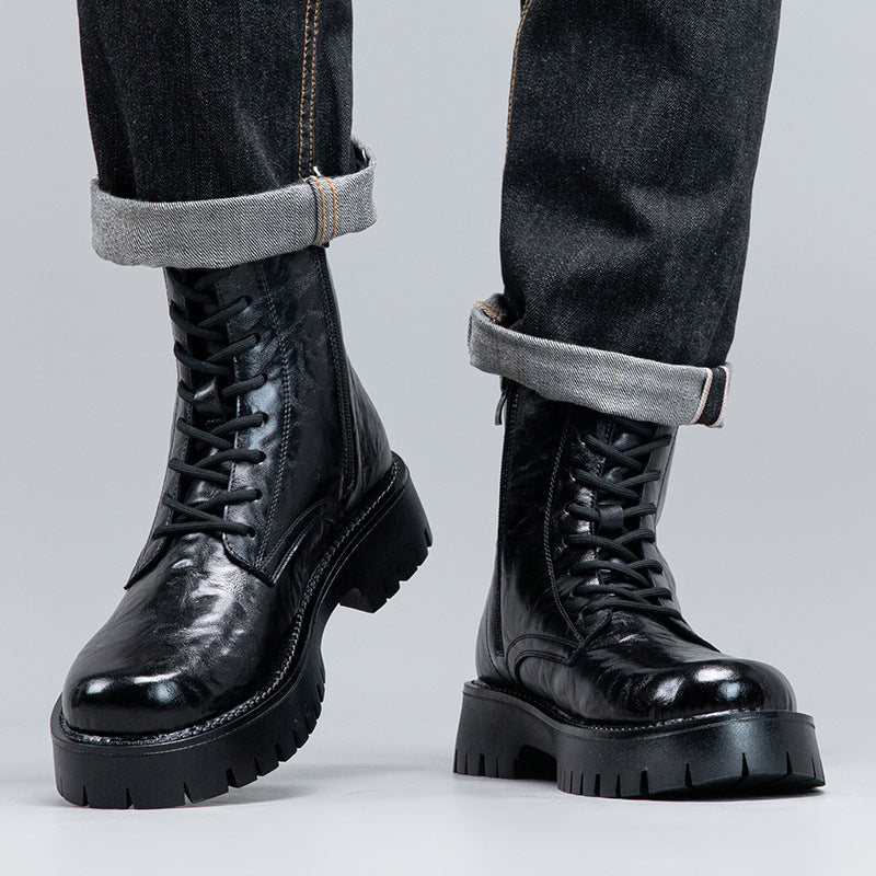 Men's Korean Style Fleece Lined Padded Warm Boots