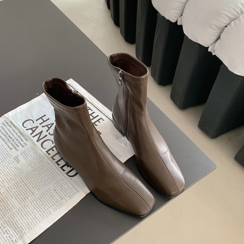 Women's Style Square Toe Thick Thin Fashion Boots