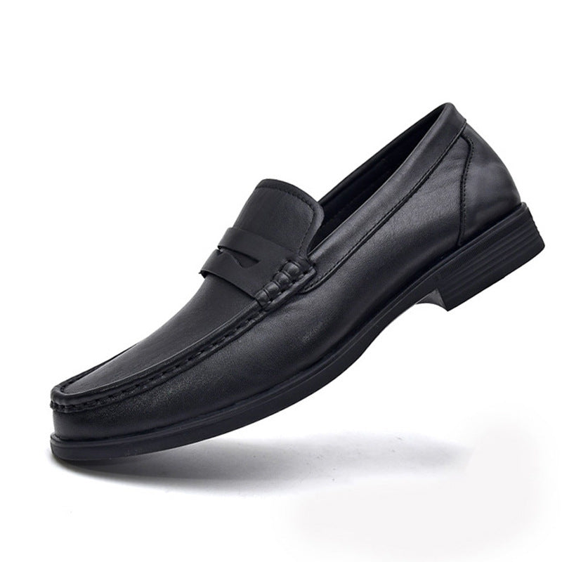 Men's Style Retro Rub Colored Handmade Square Toe Leather Shoes