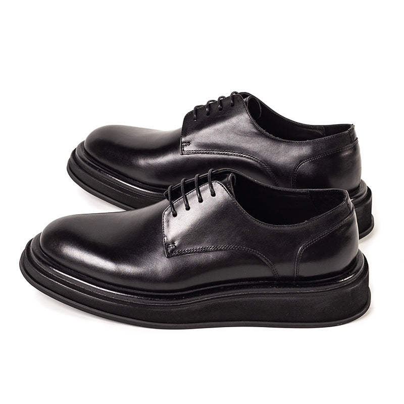 Men's Business British Black Spring Formal Wear Leather Shoes