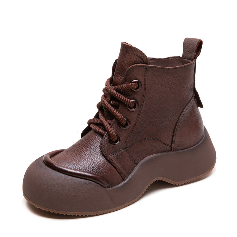Women's Shu Autumn Retro Simple Solid Color Men's Shoes
